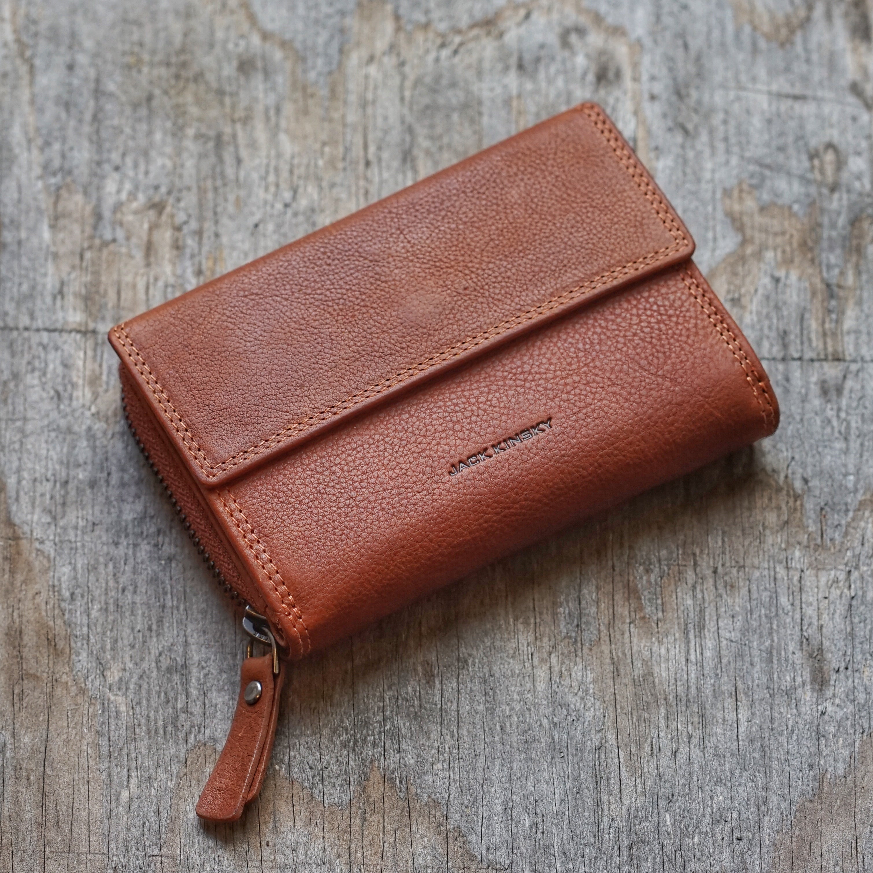 Jack Kinsky Montreal 512N Geldbörse Cognac RFID