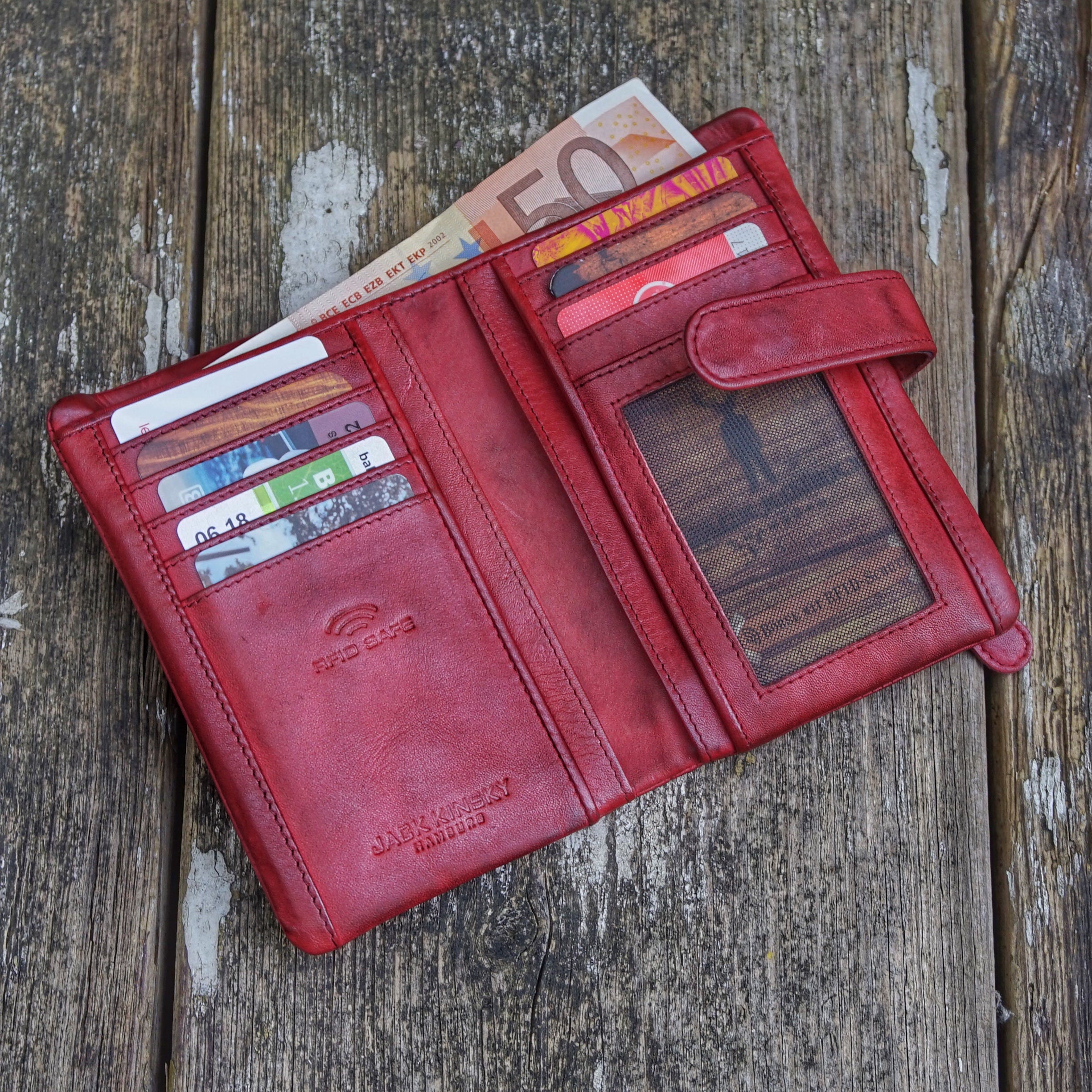 Jack Kinsky Nelson 818 Geldbörse Cognac Vintage
