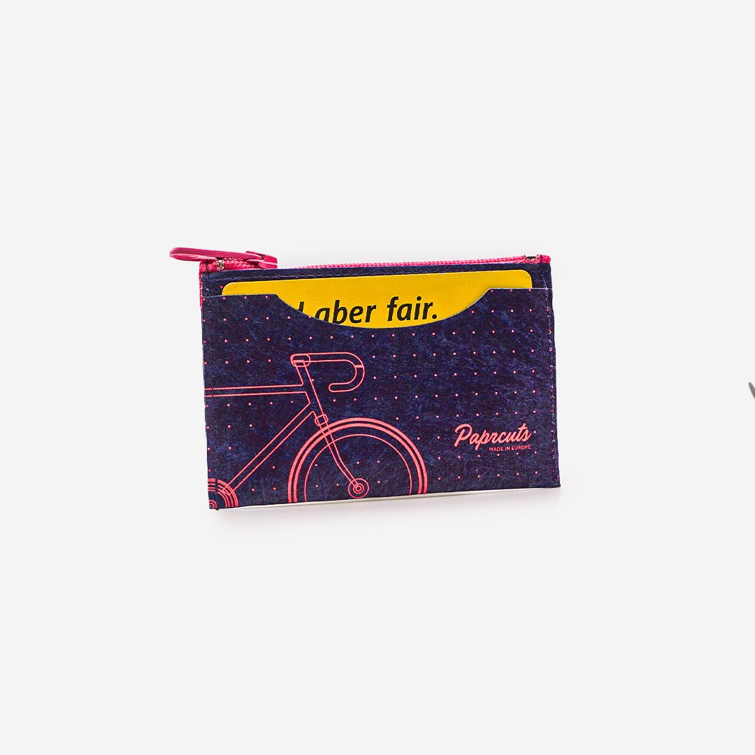 Paprcuts Münzbörse Bike Mini-Portemonnaie lila RFID
