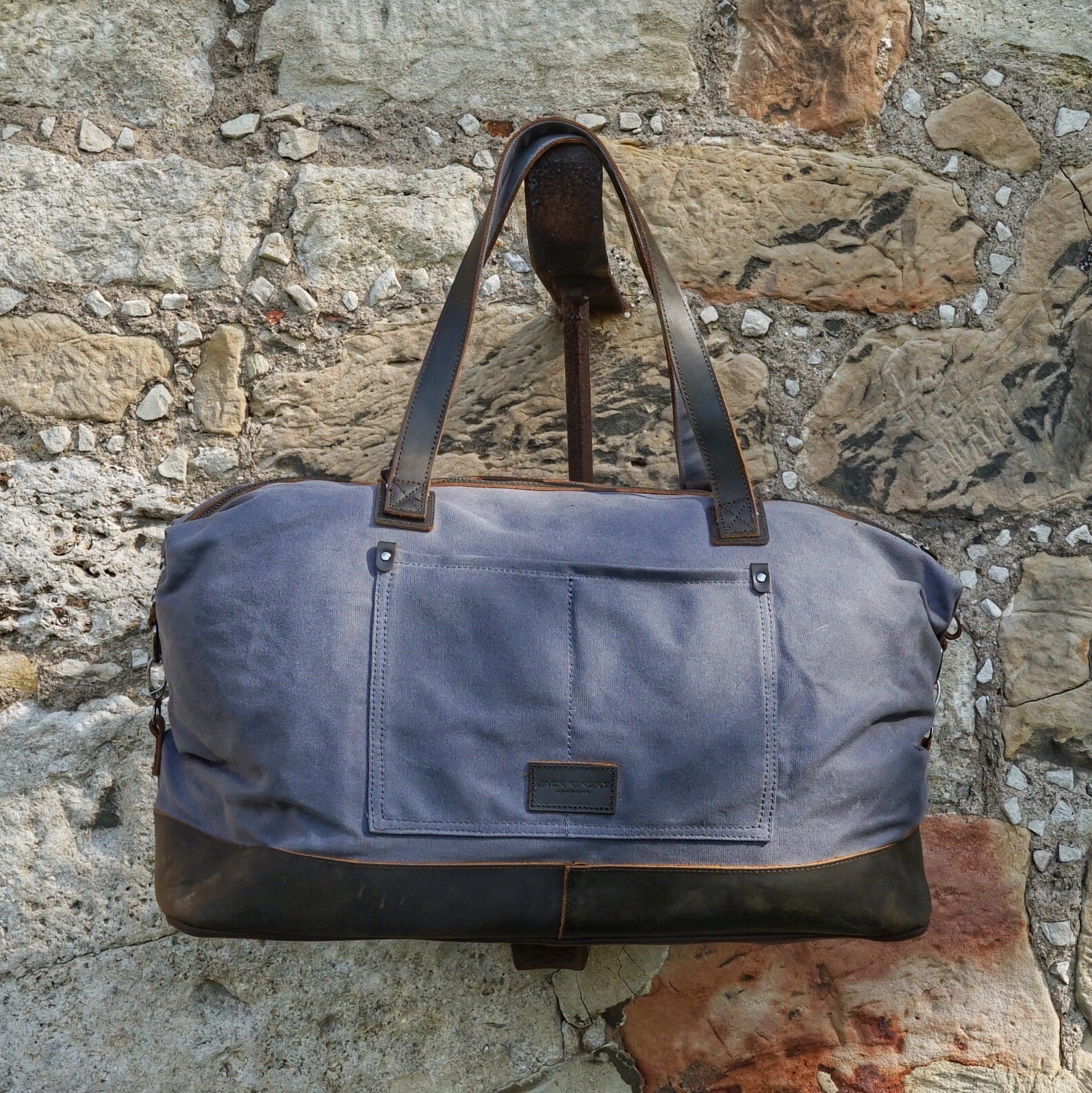 Jack Kinsky Dakar 5 Weekender Sand Canvas Leder