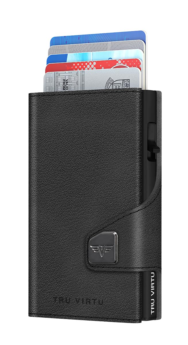 Tru Virtu Coin Pocket Kartenetui Schwarz RFID Aluminium
