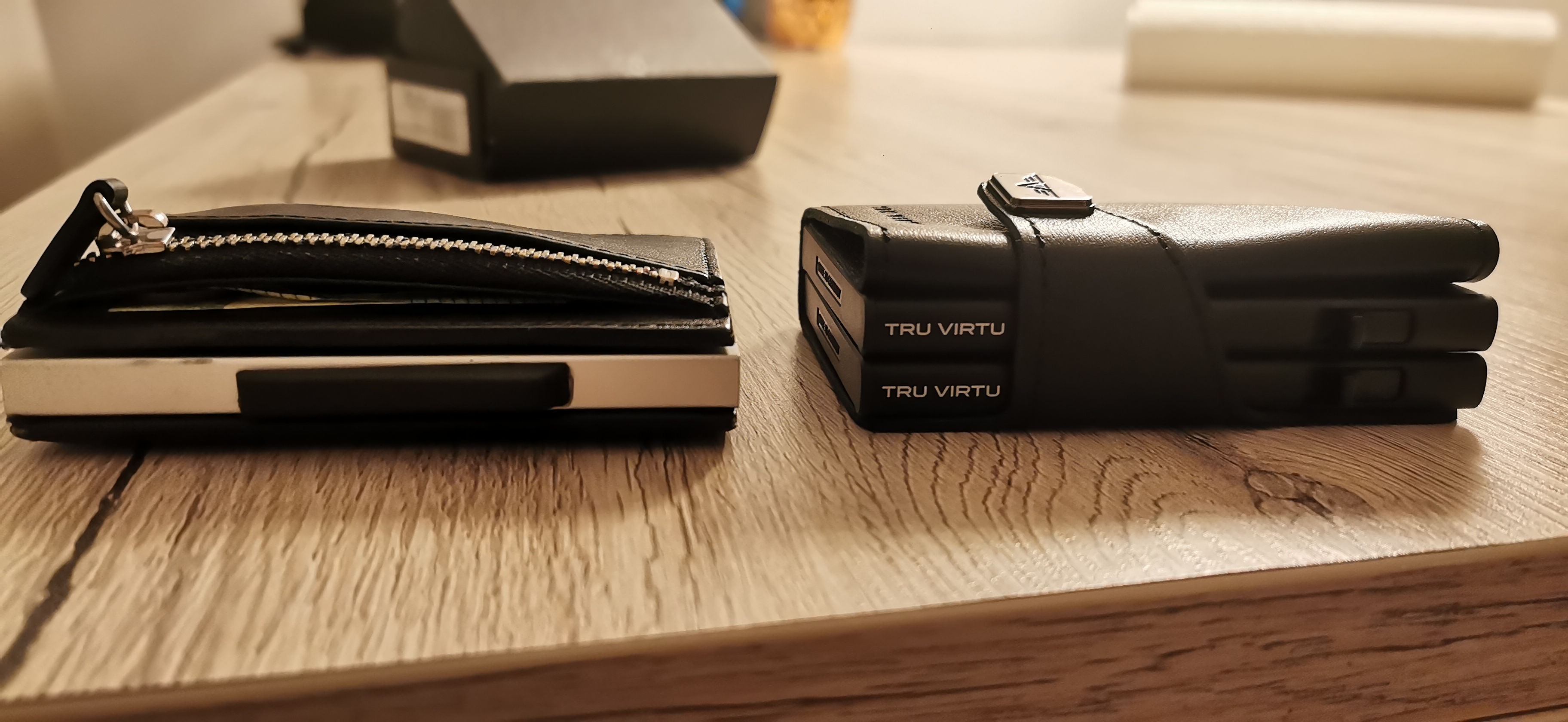 Tru Virtu Double Wallet Croco Geldbörse Black RFID