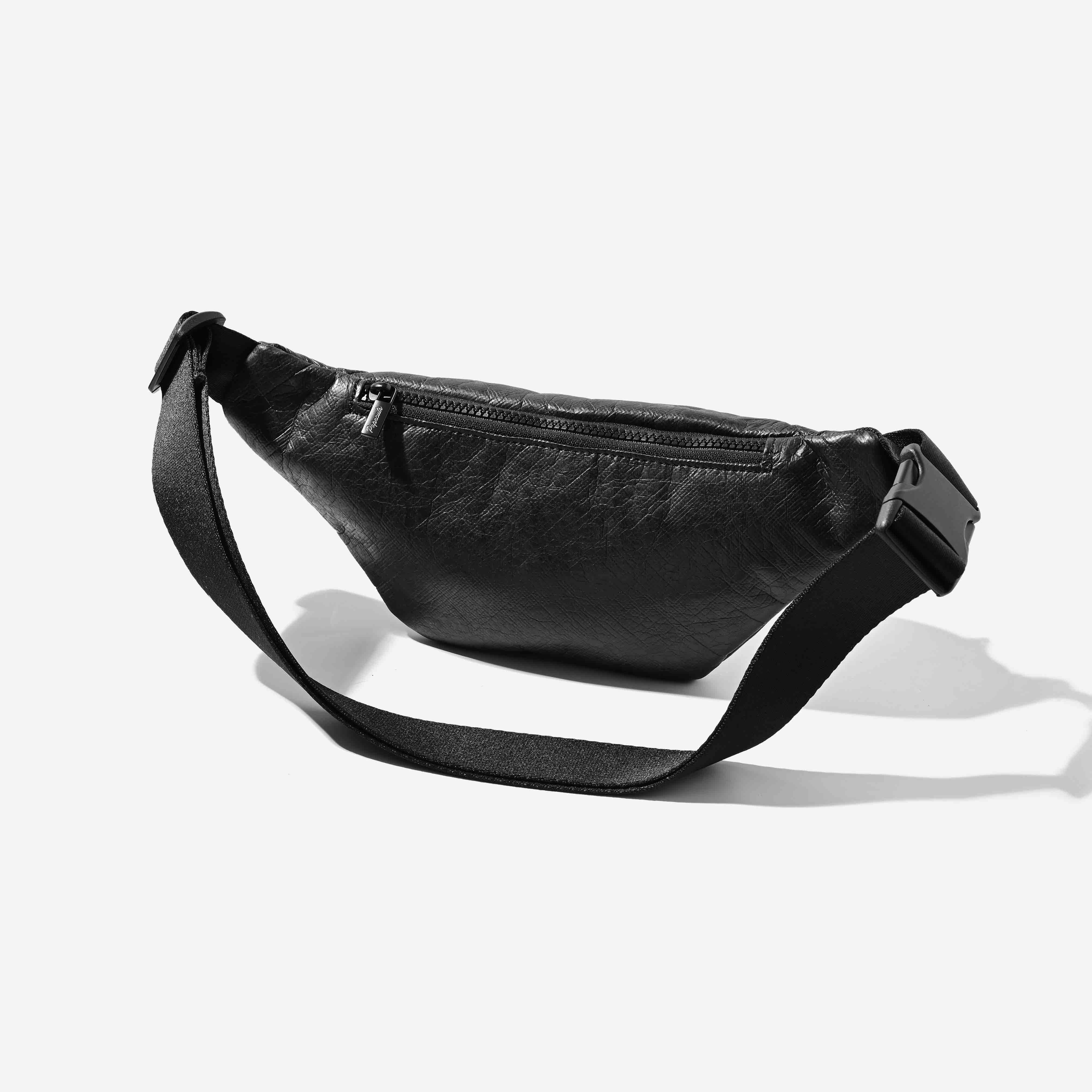 Paprcuts Bauchtasche Just Black Tyvek 2L wasserabweisend