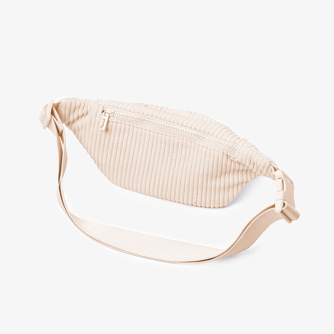 Paprcuts Capri Bauchtasche Off-White Cord Vegan 33 cm