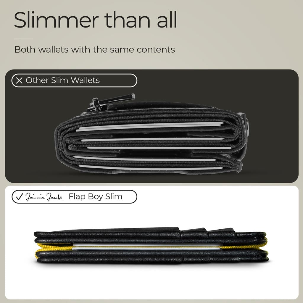 Jaimie Jacobs Flap Boy Slim BVB Geldbörse Schwarz-Gelb