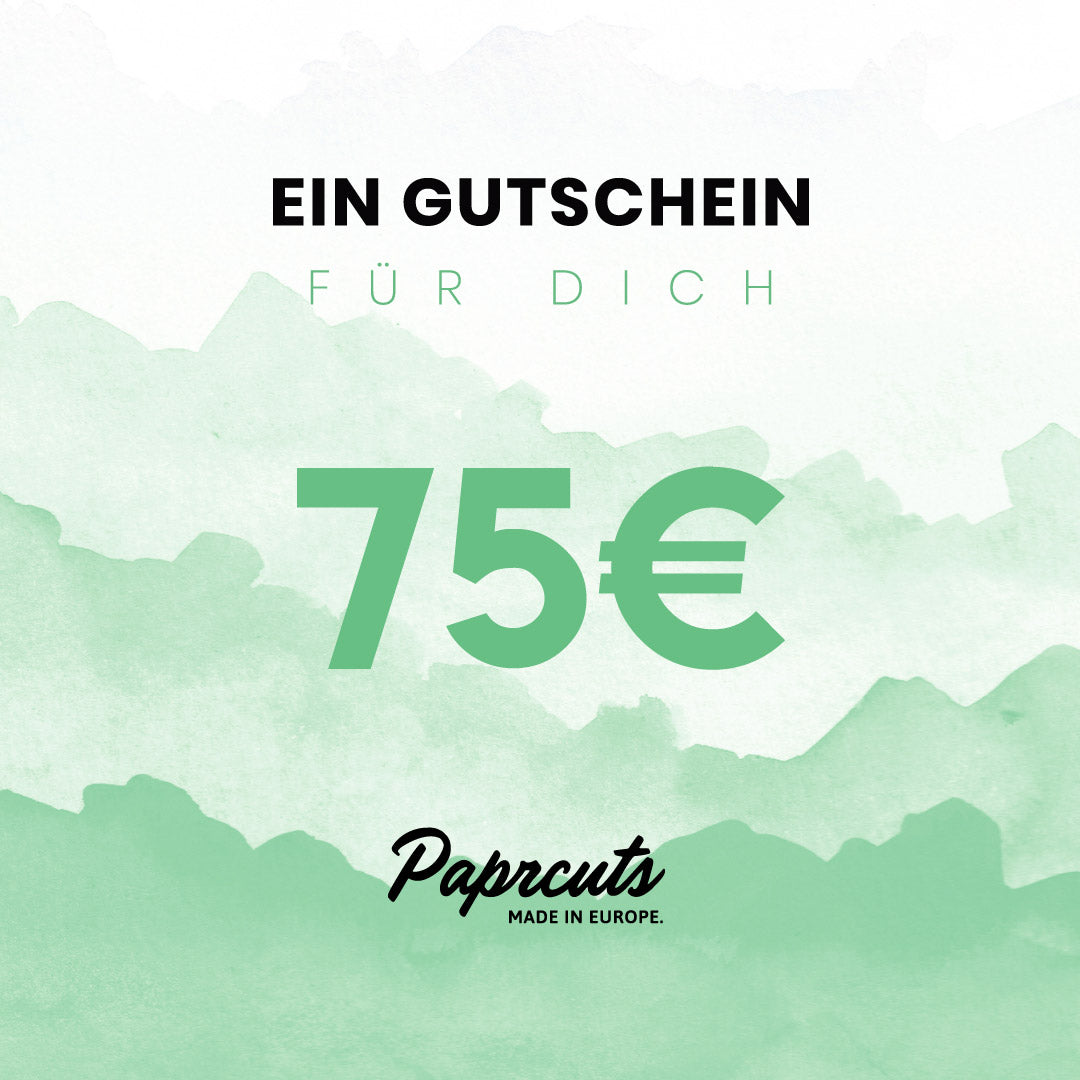 Paprcuts Classic Wallet 75€ E-Gutschein Geschenkgutschein 75 Euro