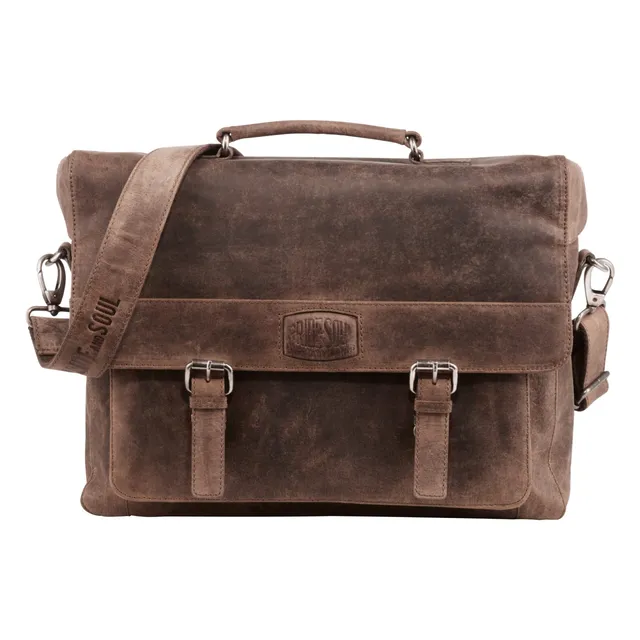 Alumaxx Cloud Businesstasche Leder braun 15 Zoll
