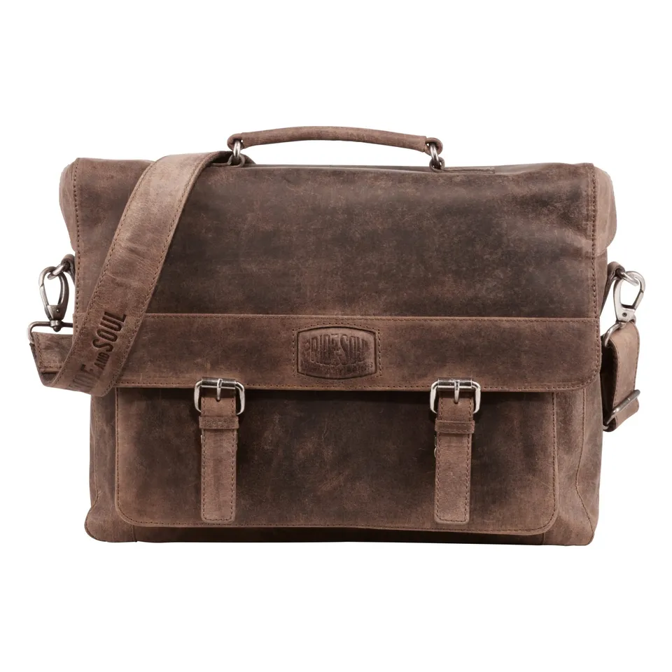 Alumaxx Cloud Businesstasche Leder braun 15 Zoll