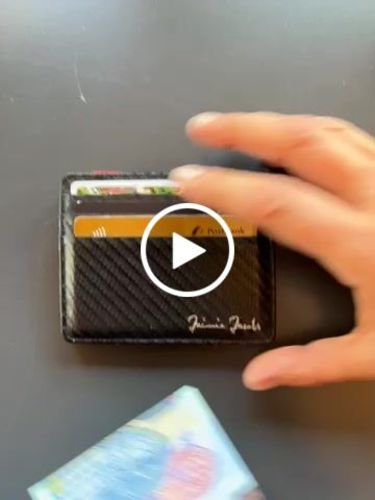 Jaimie Jacobs Flap Boy AirTag Vegan Geldbörse Schwarz Münzfach