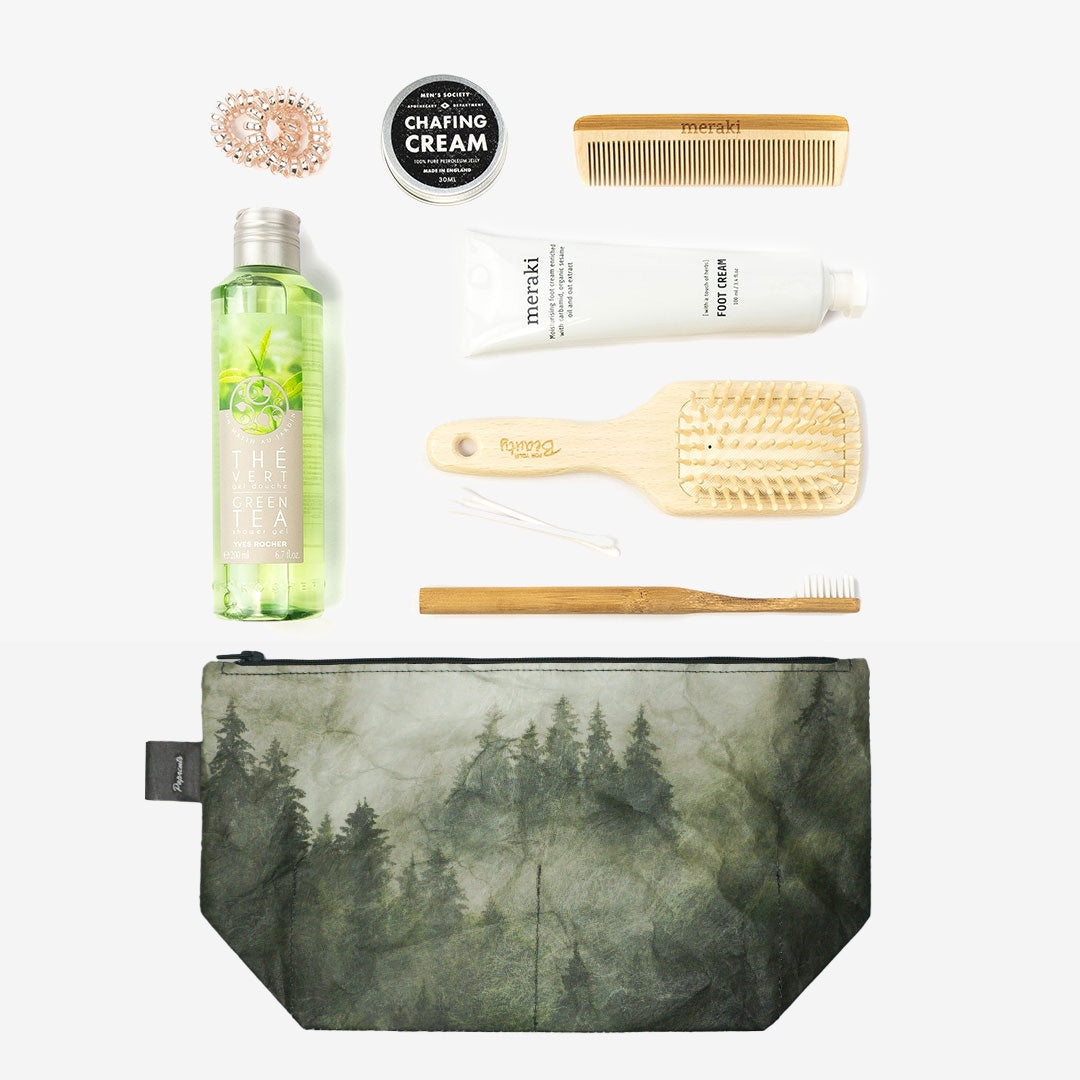 Paprcuts Foggy Morning Kulturbeutel Schwarz Tyvek vegan 26g