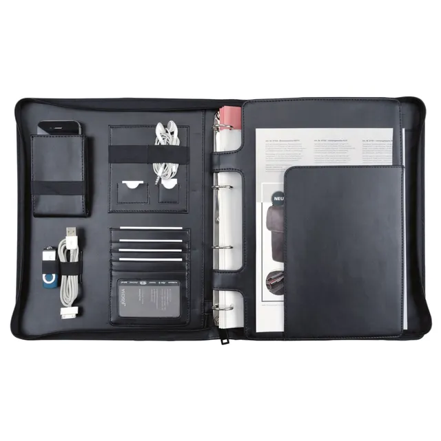 Alumaxx Imperia Orgamappe A4 Schwarz Tablet Reissverschluss