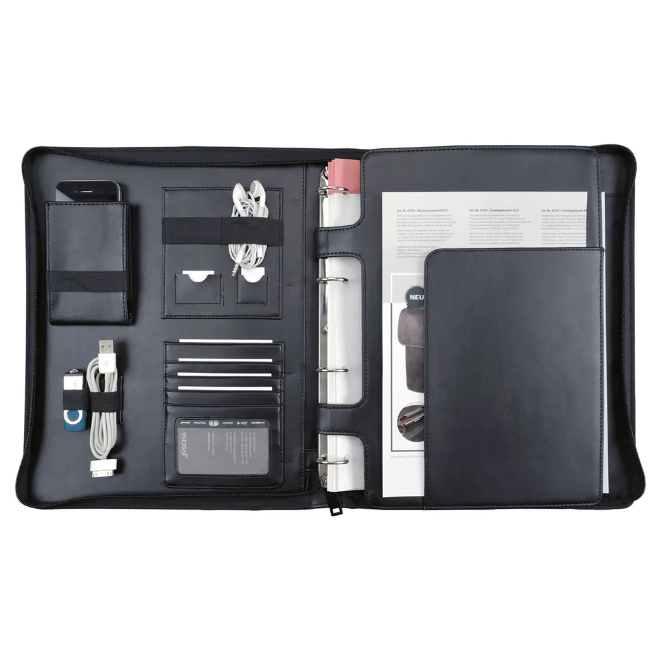 Alumaxx Imperia Orgamappe A4 Schwarz Tablet Reissverschluss