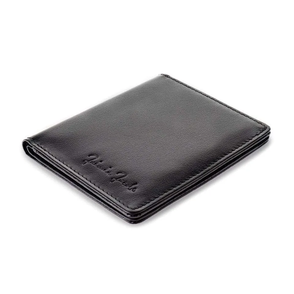 Jaimie Jacobs Slimstar Geldbeutel Leder Schwarz mit Münzfach RFID
