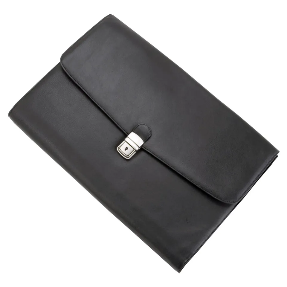 Alumaxx Dokumententasche UDINE Mappe schwarz A4 Leder