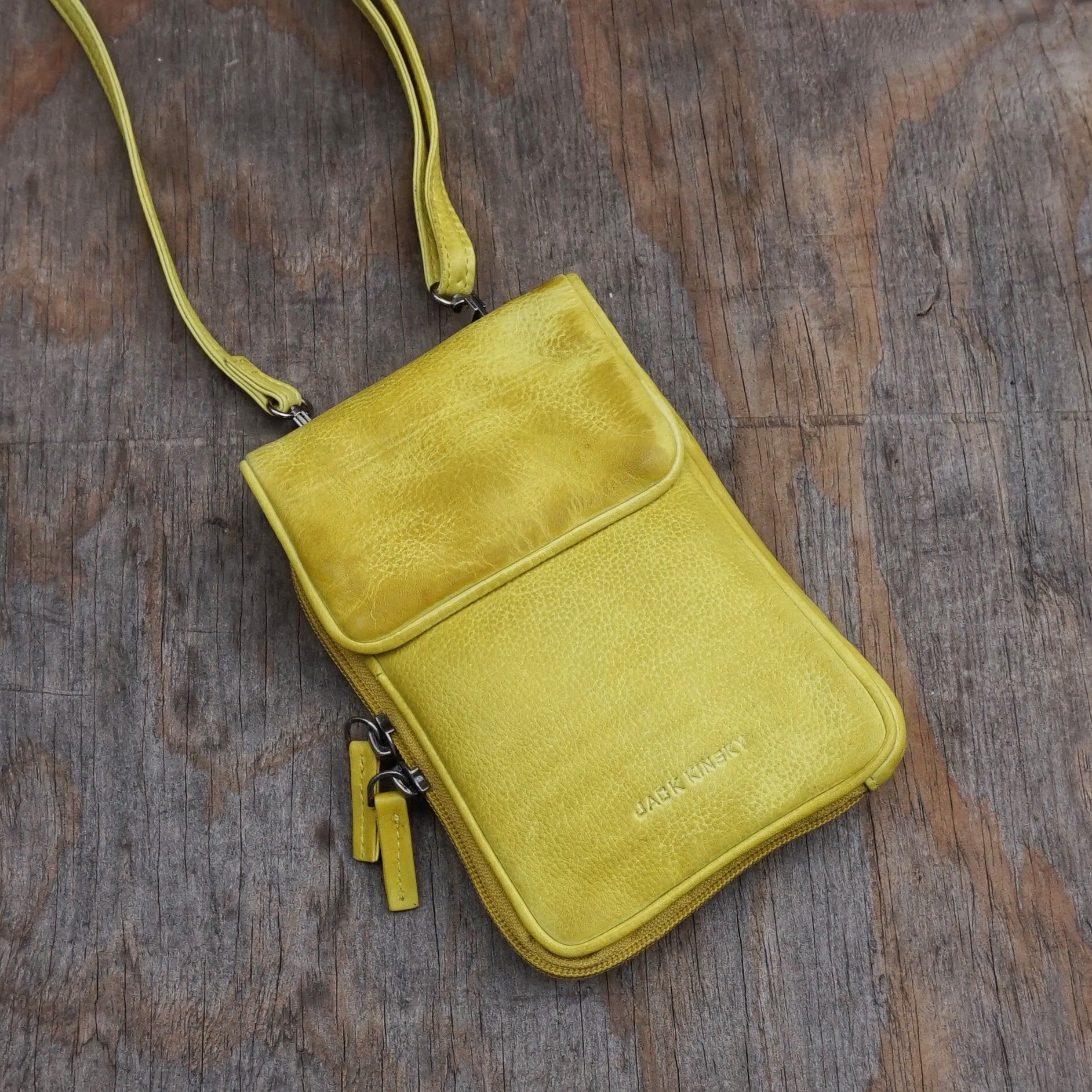 Jack Kinsky Nassau 2 Handytasche Aqua Leder