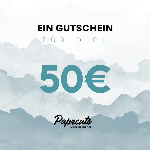 Paprcuts Classic Wallet 50€ E-Gutschein Geschenkgutschein 50 Euro