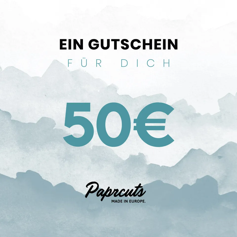 Paprcuts Classic Wallet 50€ E-Gutschein Geschenkgutschein 50 Euro