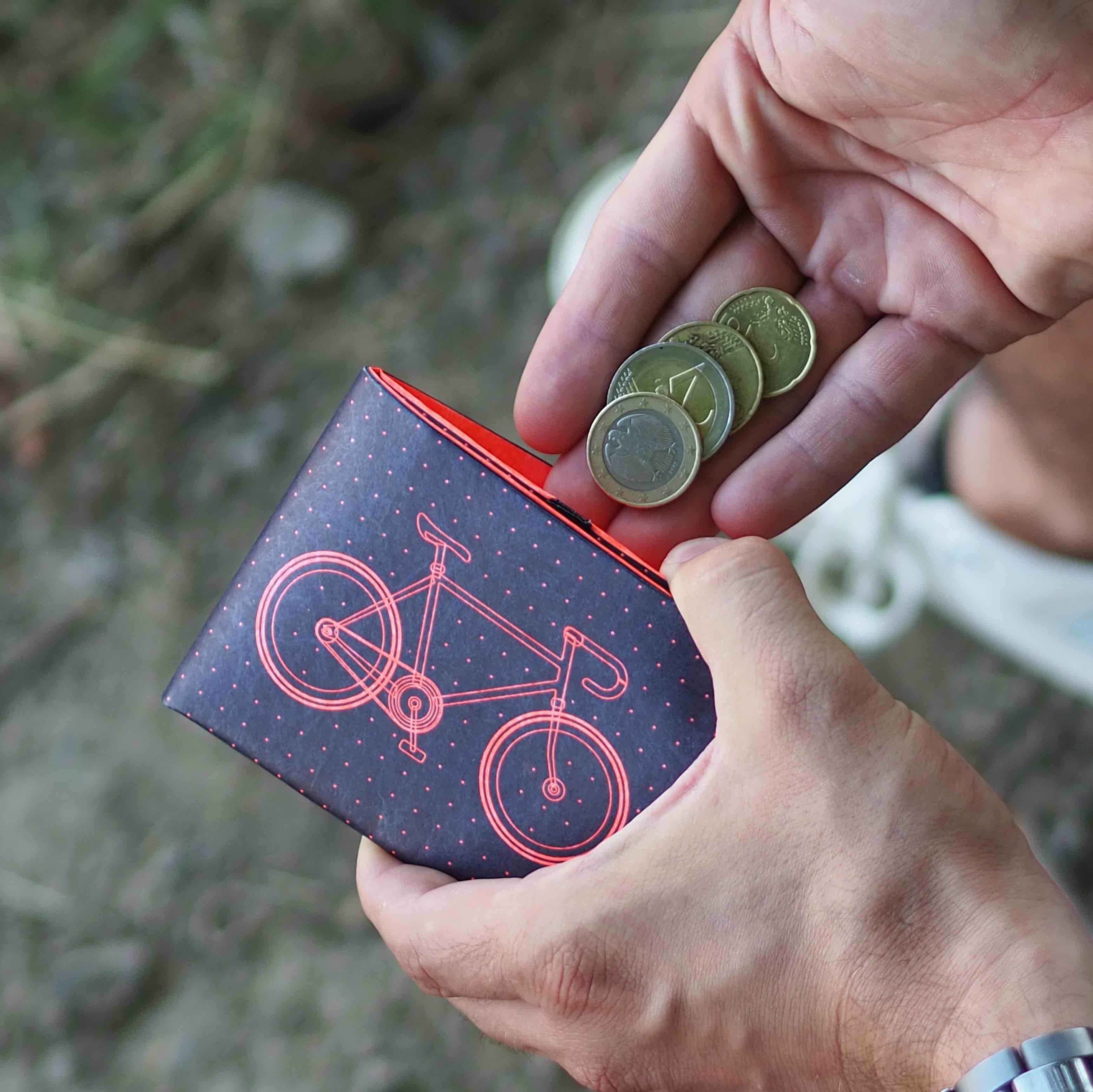 Paprcuts RFID PRO Bike Portemonnaie blau neon Tyvek RFID
