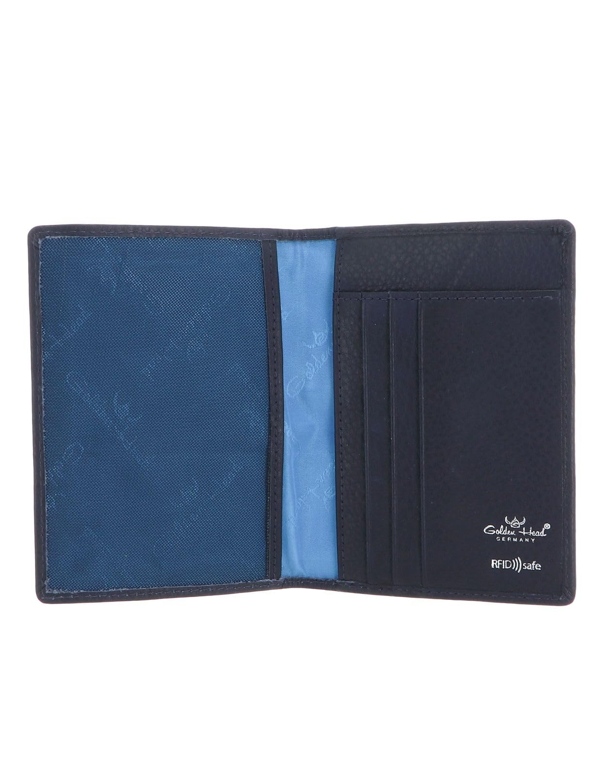 Golden Head Capri 4480 Ausweisetui Blau RFID Nappa