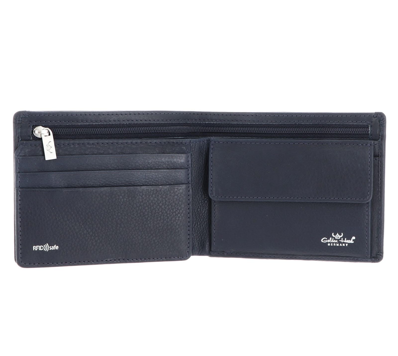 Golden Head Capri 1364 Geldbörse Blau RFID Scheintasche
