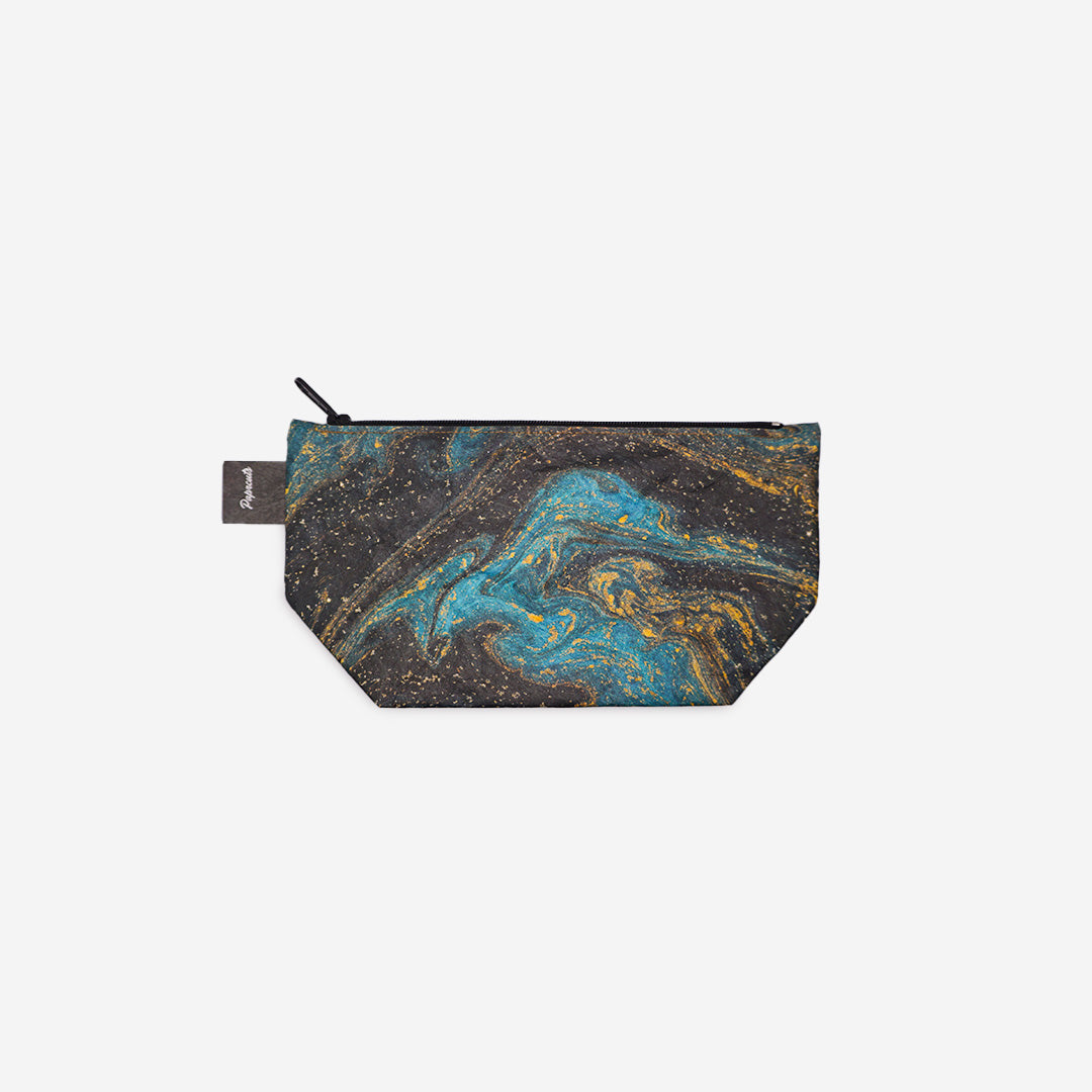 Paprcuts Kosmetiktasche Saphire Marble Kosmetikbeutel blau