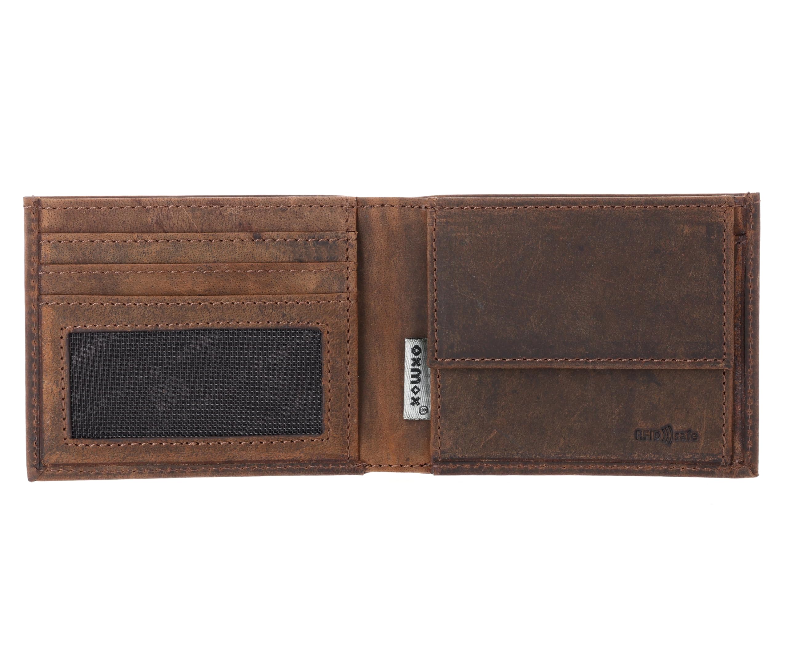 Oxmox Leather Jumping Jack 2.0 Geldbörse Dunkelbraun Vintage RFID