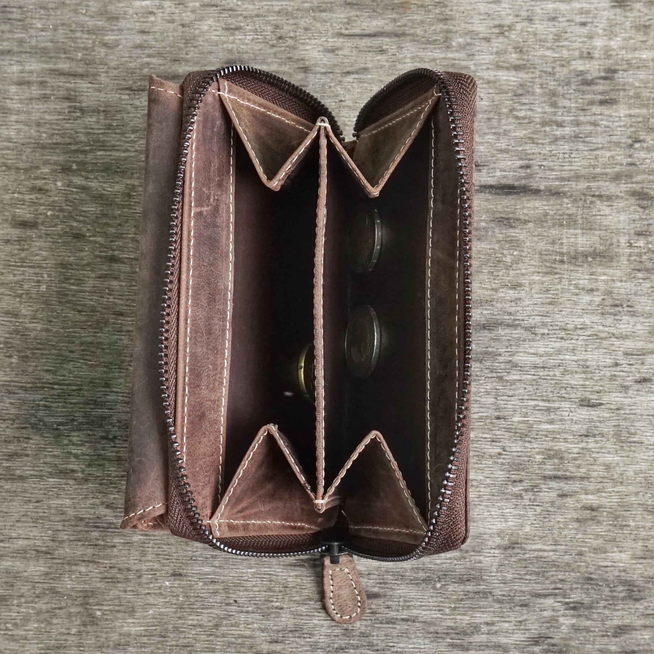 Jack Kinsky Baltimore 512 Damenbörse Cognac Rindleder