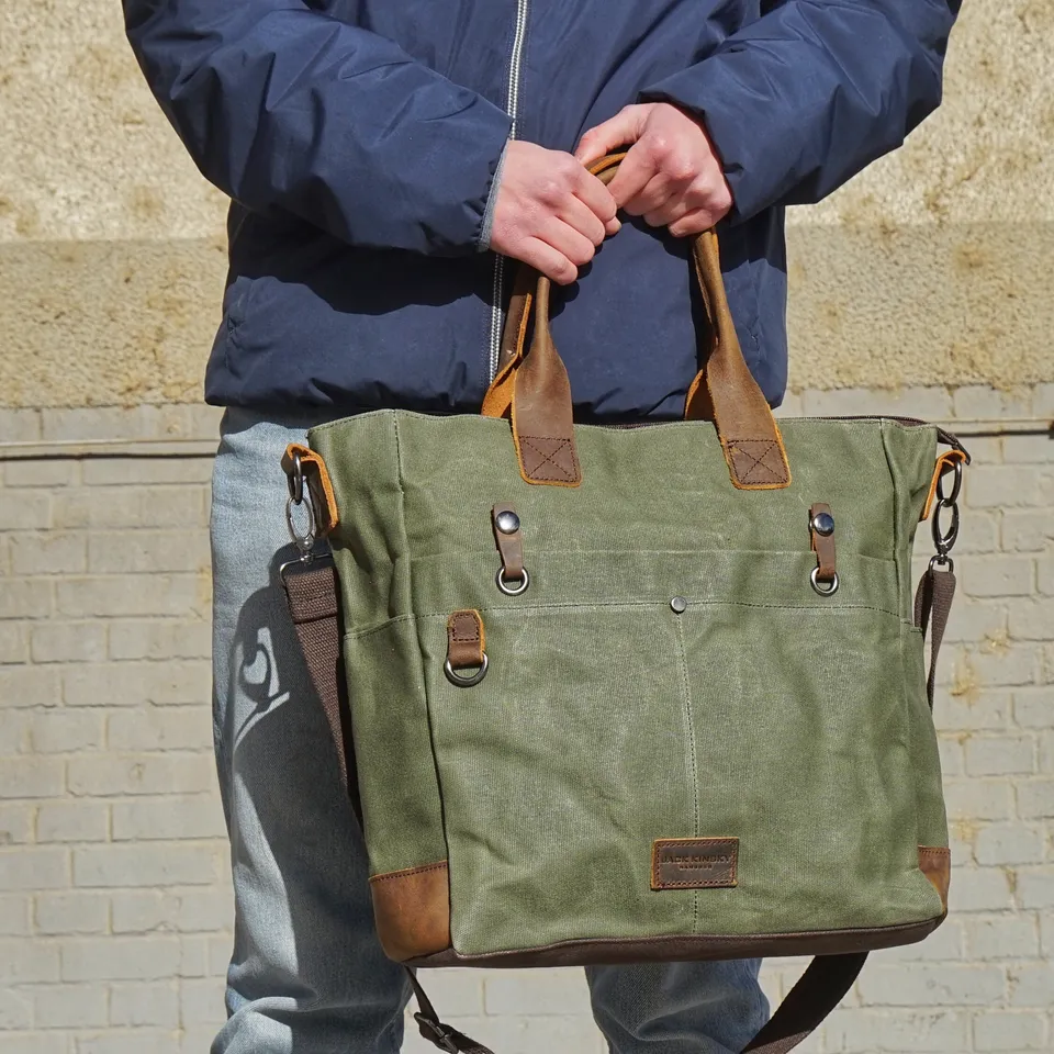Jack Kinsky Dakar 7 Businesstasche Oliv Canvas