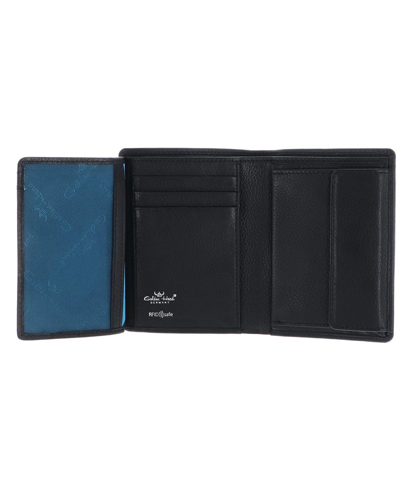 Golden Head Capri 1348 Geldbörse Schwarz RFID Hochformat