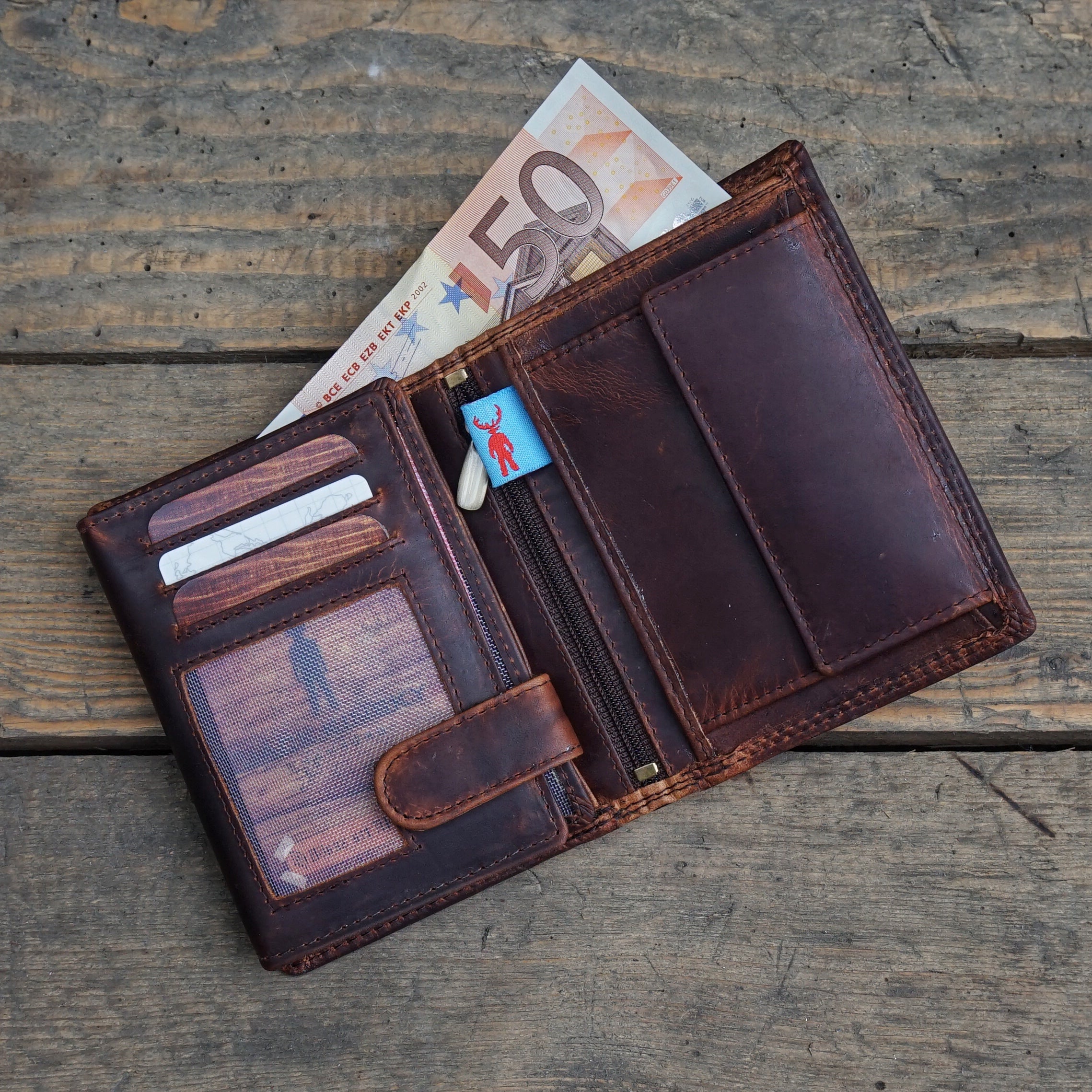 Jack Kinsky Monterey 100 Herrenbörse Cognac RFID