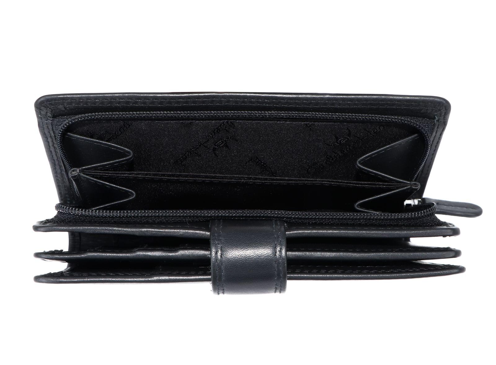 Golden Head Polo 2800 Damenbörse Schwarz RFID Leder