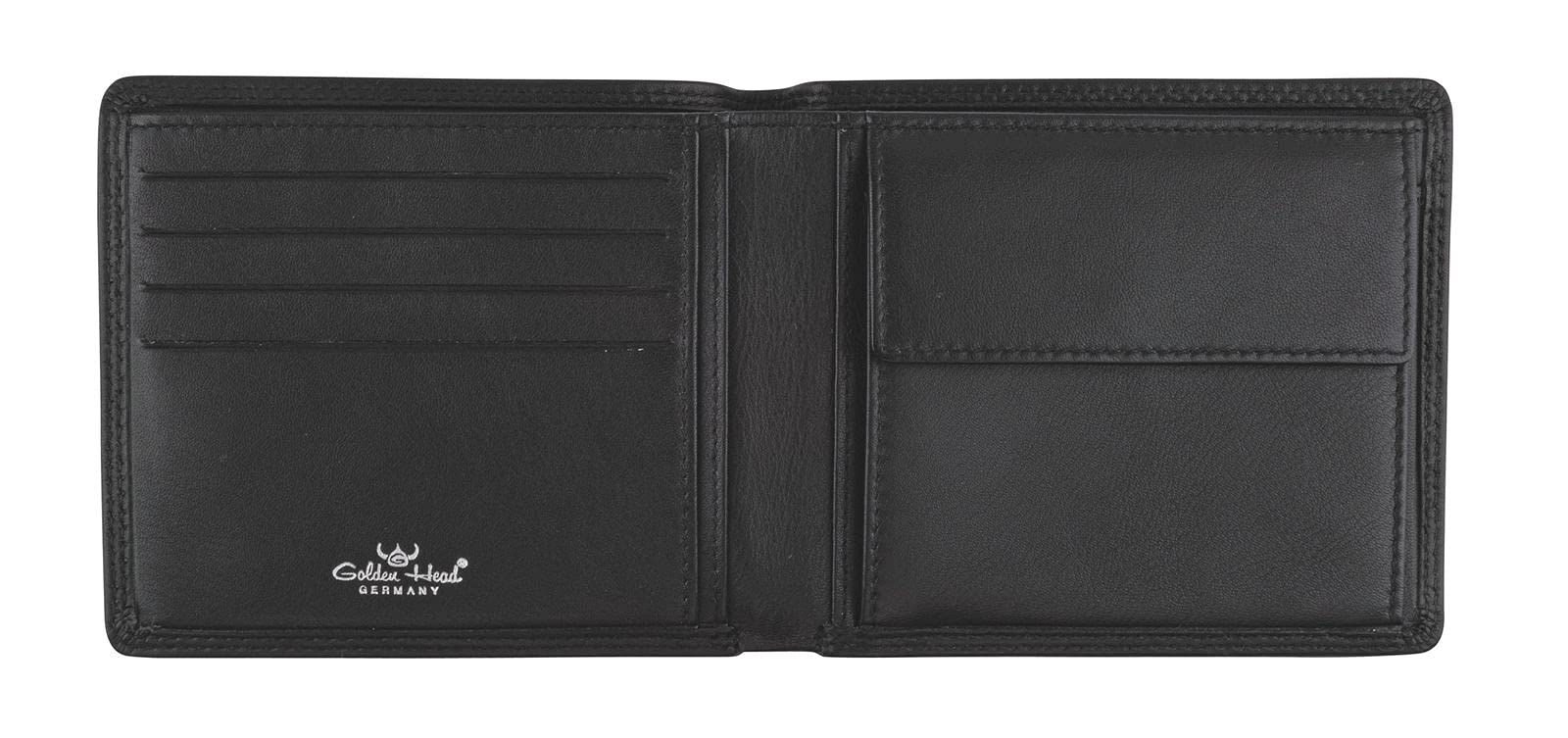 Golden Head Colorado Scheintasche 11 cm schwarz Querformat Leder