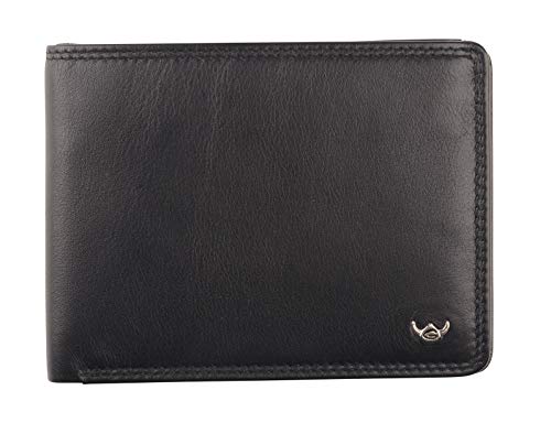 Golden Head Polo Scheintasche Leder schwarz 12 cm Geheimfach