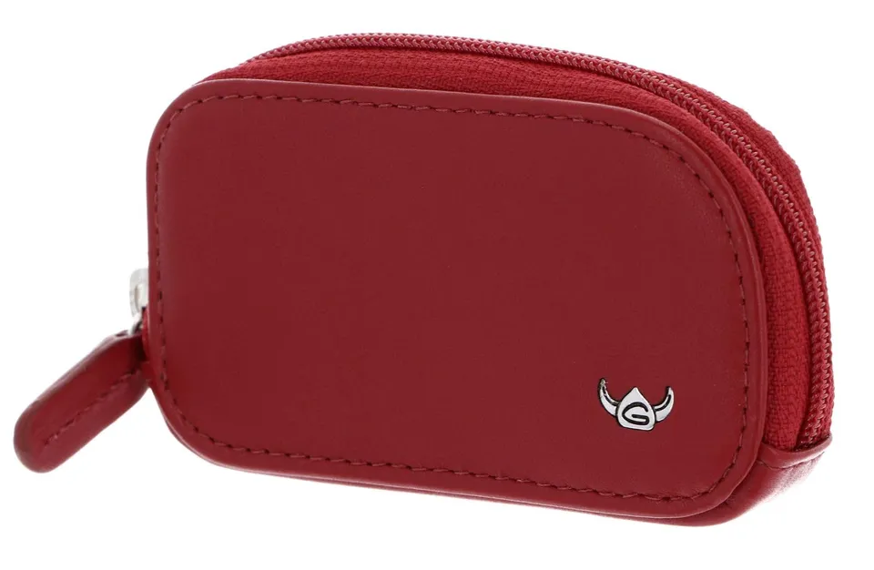 Golden Head Polo Schlüsseletui Rot Reißverschluss Leder