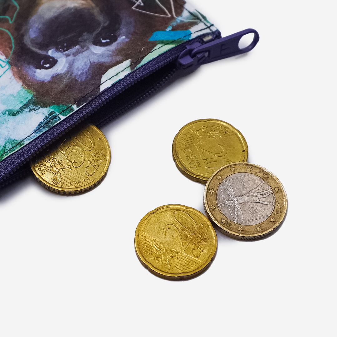 Paprcuts Münzbörse Happy Sloth Münzbeutel Tyvek RFID