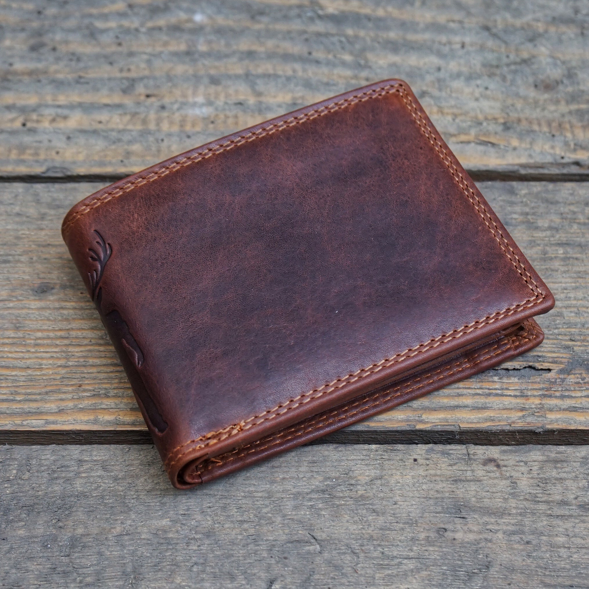 Jack Kinsky Monterey 103 Herrenbörse Cognac Rindleder