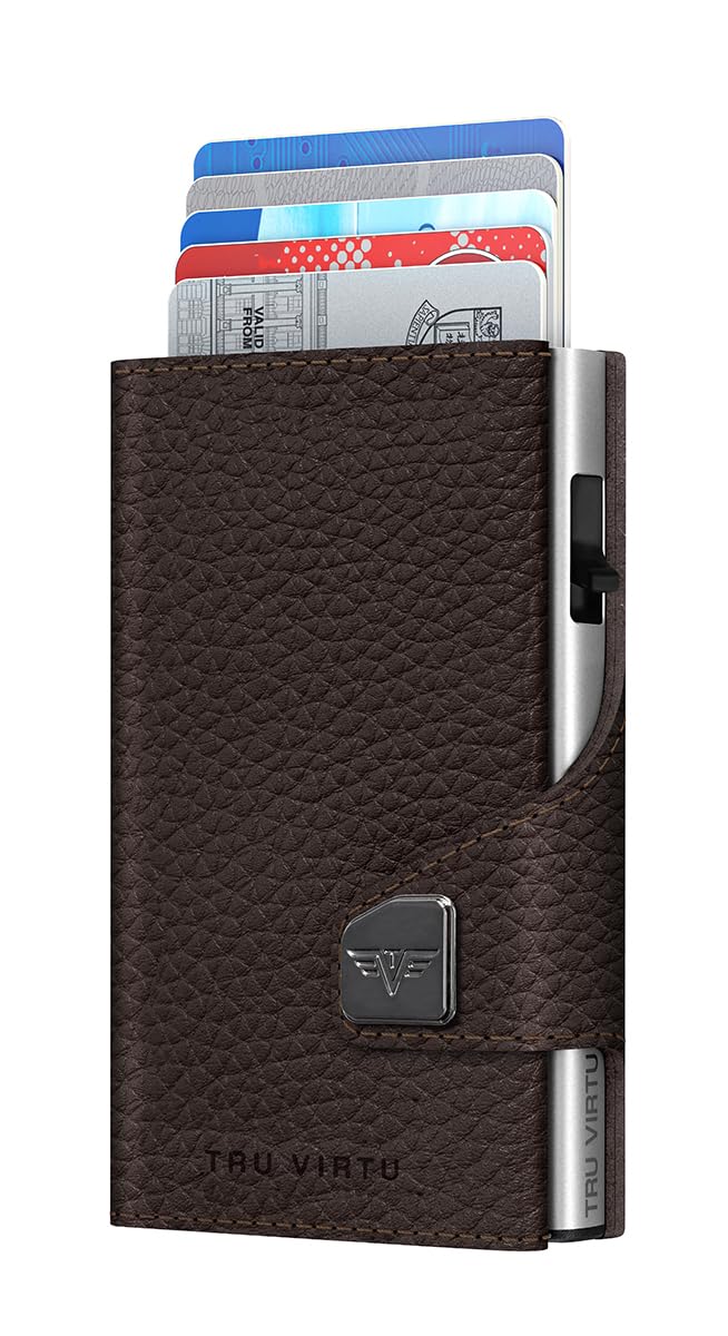 Tru Virtu Wallet Click & Slide Karten-Portemonnaie Croco Black