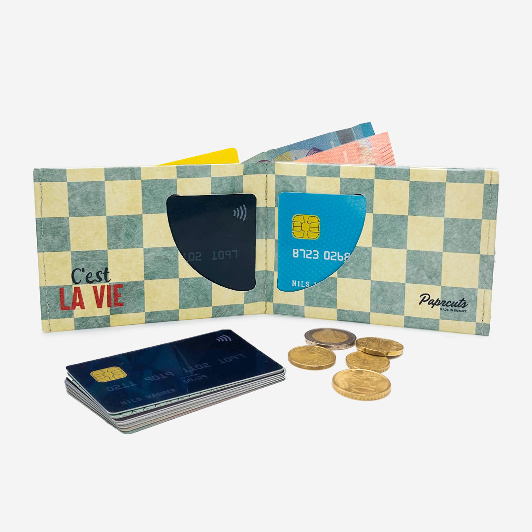 Paprcuts RFID Wallet C'est la vie Portemonnaie Tyvek vegan