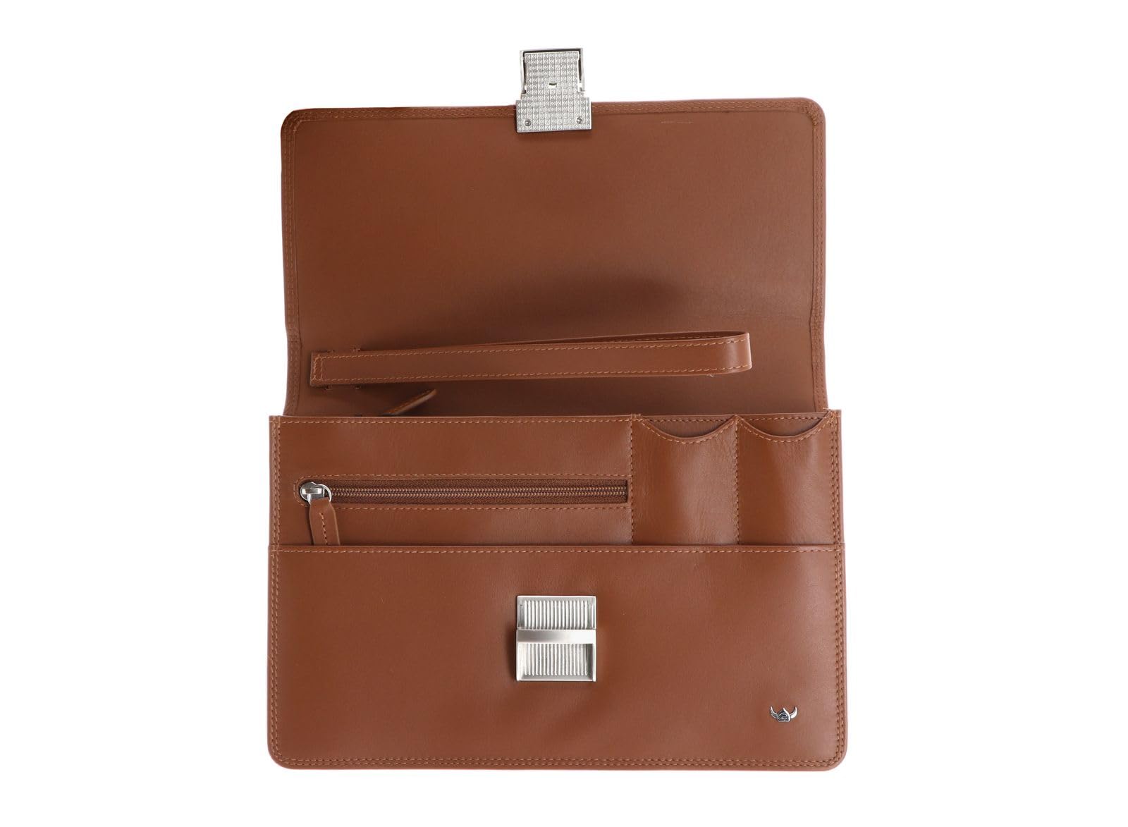 Golden Head Polo 8215 Handgelenktasche Cognac Rindleder