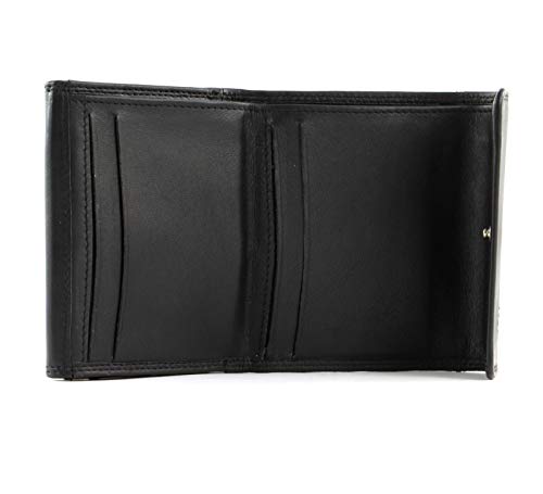 Golden Head Polo Überschlagbörse 10 cm Schwarz Rindleder