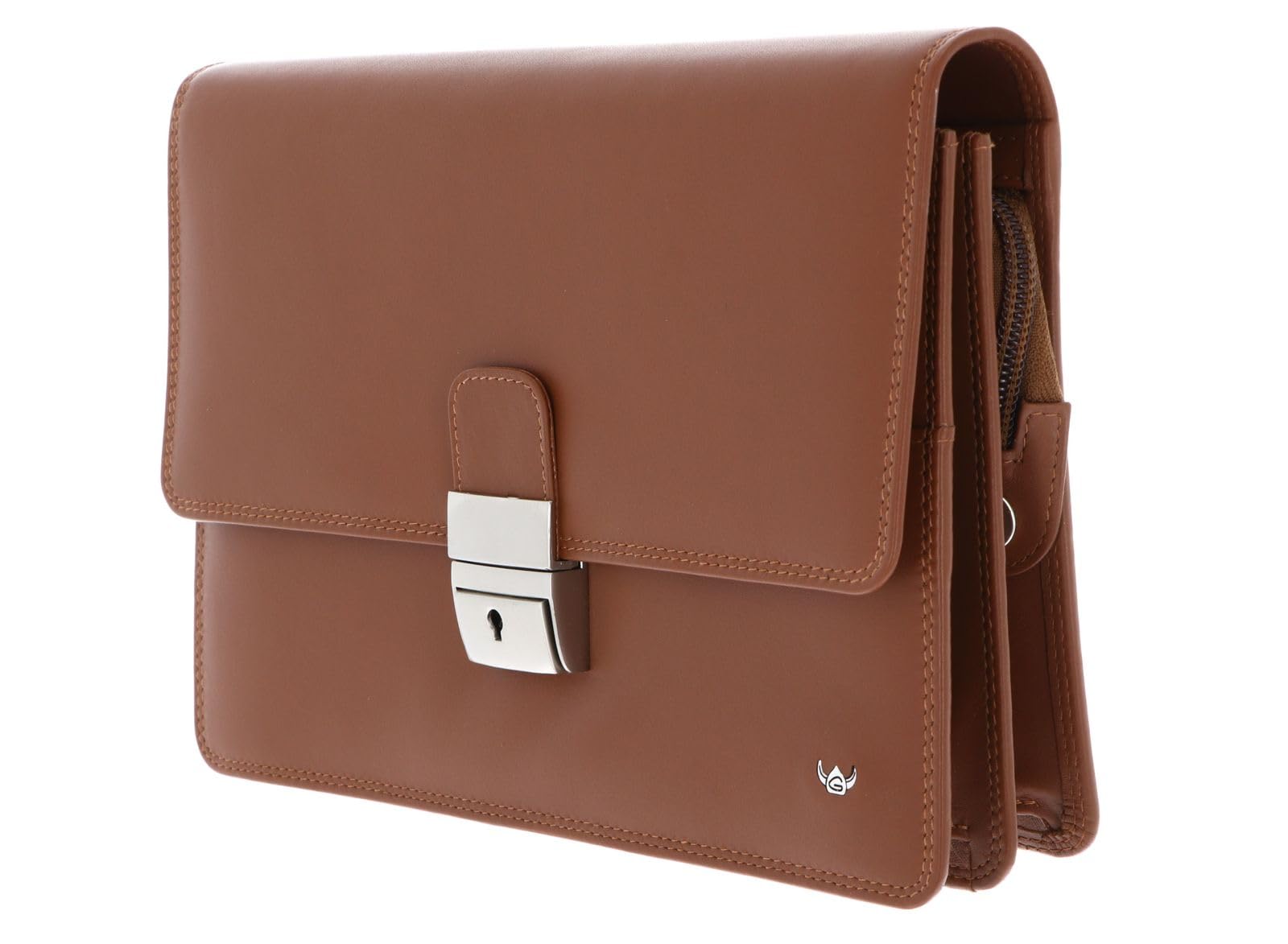 Golden Head Polo 8215 Handgelenktasche Cognac Rindleder