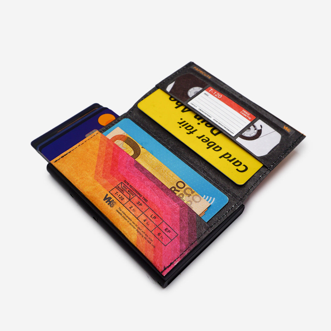 Paprcuts RFID Alu Kartenetui VHS Portemonnaie Retro RFID-Schutz