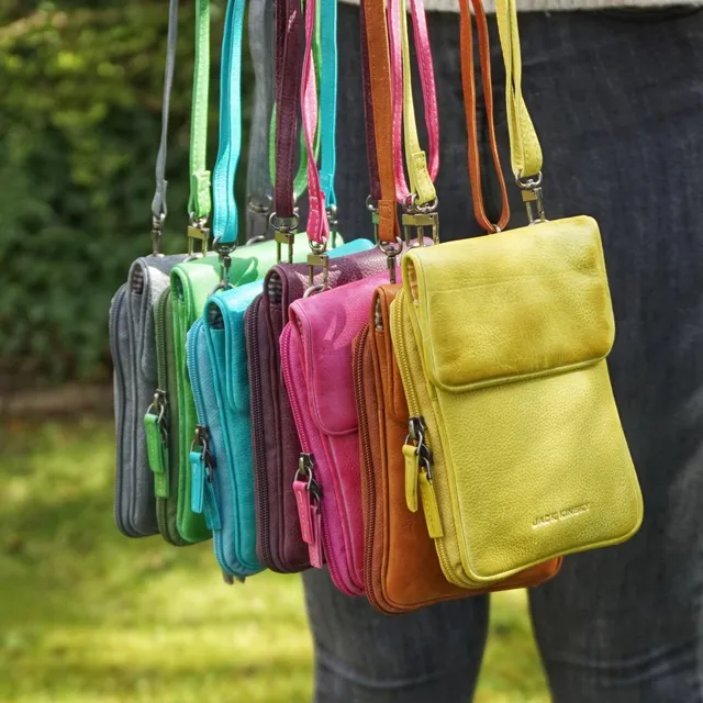 Jack Kinsky Nassau 2 Handytasche Aqua Leder