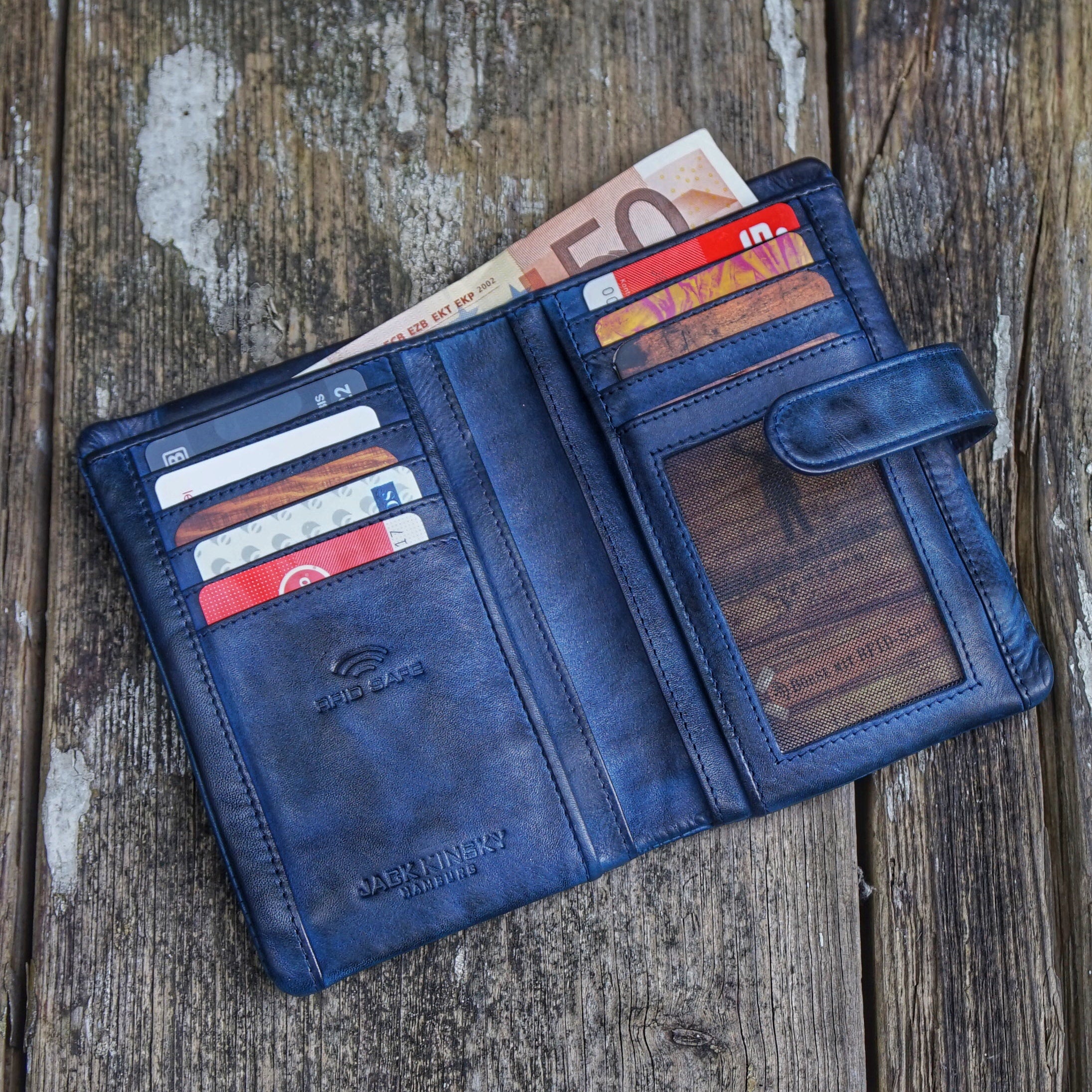 Jack Kinsky Nelson 818 Geldbörse Cognac Vintage