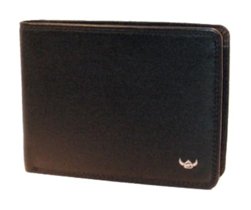 Golden Head Polo Scheintasche 12 cm Schwarz Rindnappa 7 Kartenfächer