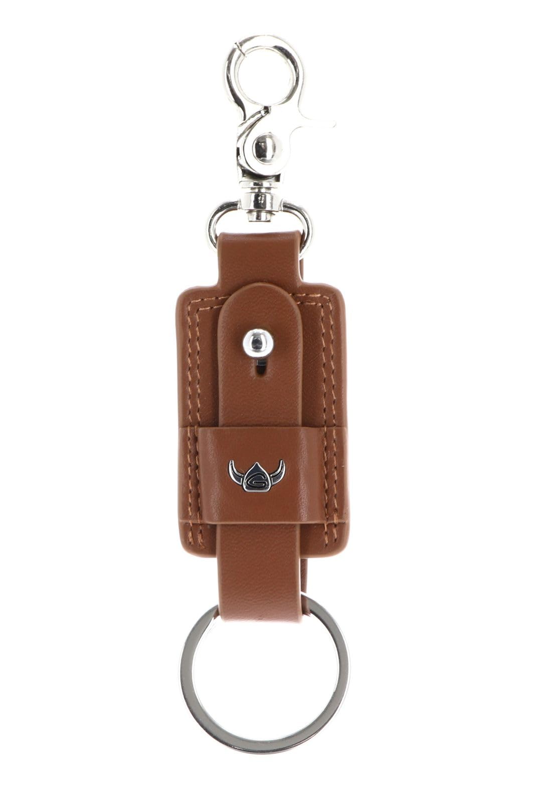 Golden Head Polo 5156 Schlüsselanhänger Schwarz Rindsleder Karabiner