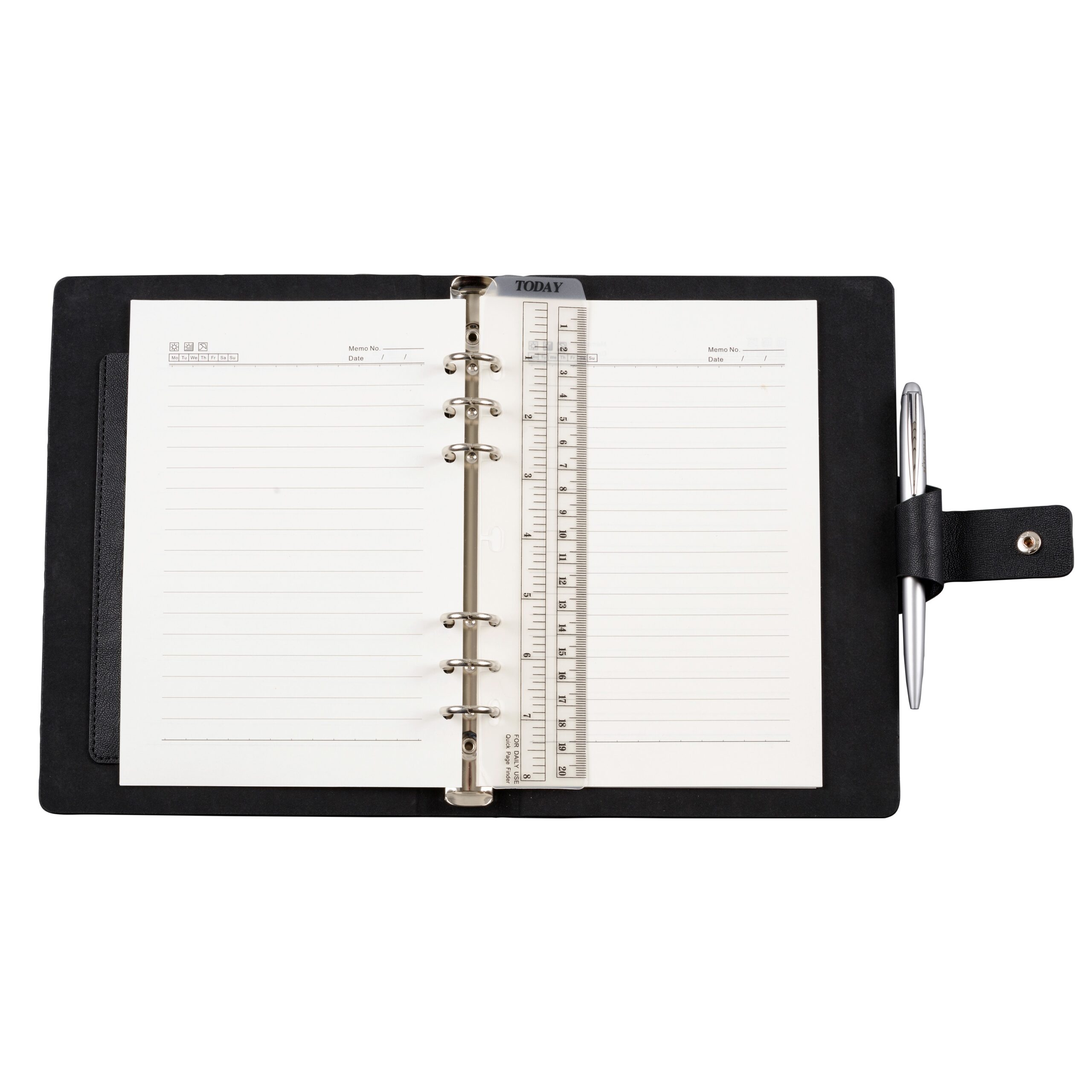Bind Terminplaner A5 Organizer schwarz mit Ringmechanik