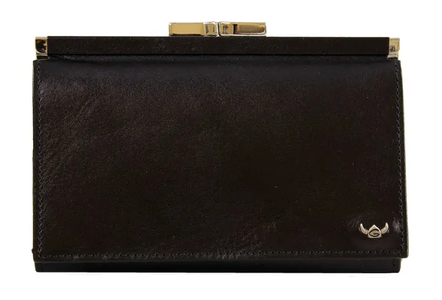 Golden Head Colorado Bügelbörse 14 cm Schwarz Leder