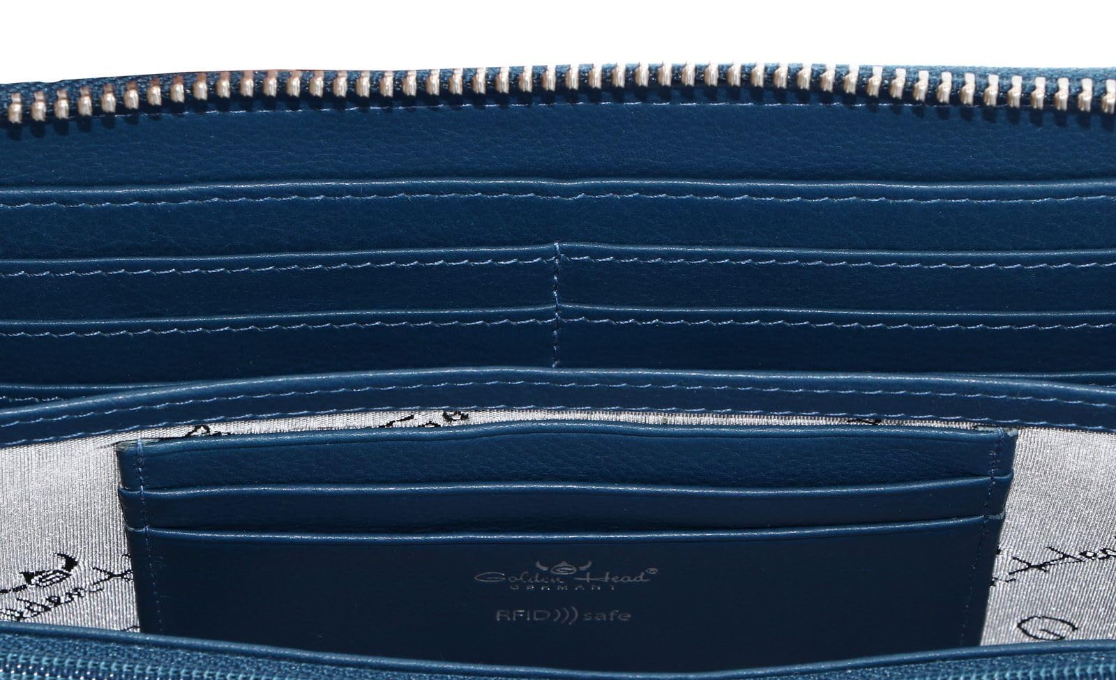 Golden Head Carrara 2822 Damenbörse Blau RFID 14 Karten
