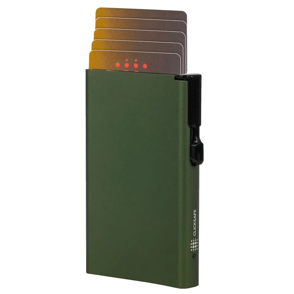 Alumaxx Clicksafe Tresor Kartenetui grün 8 Karten RFID